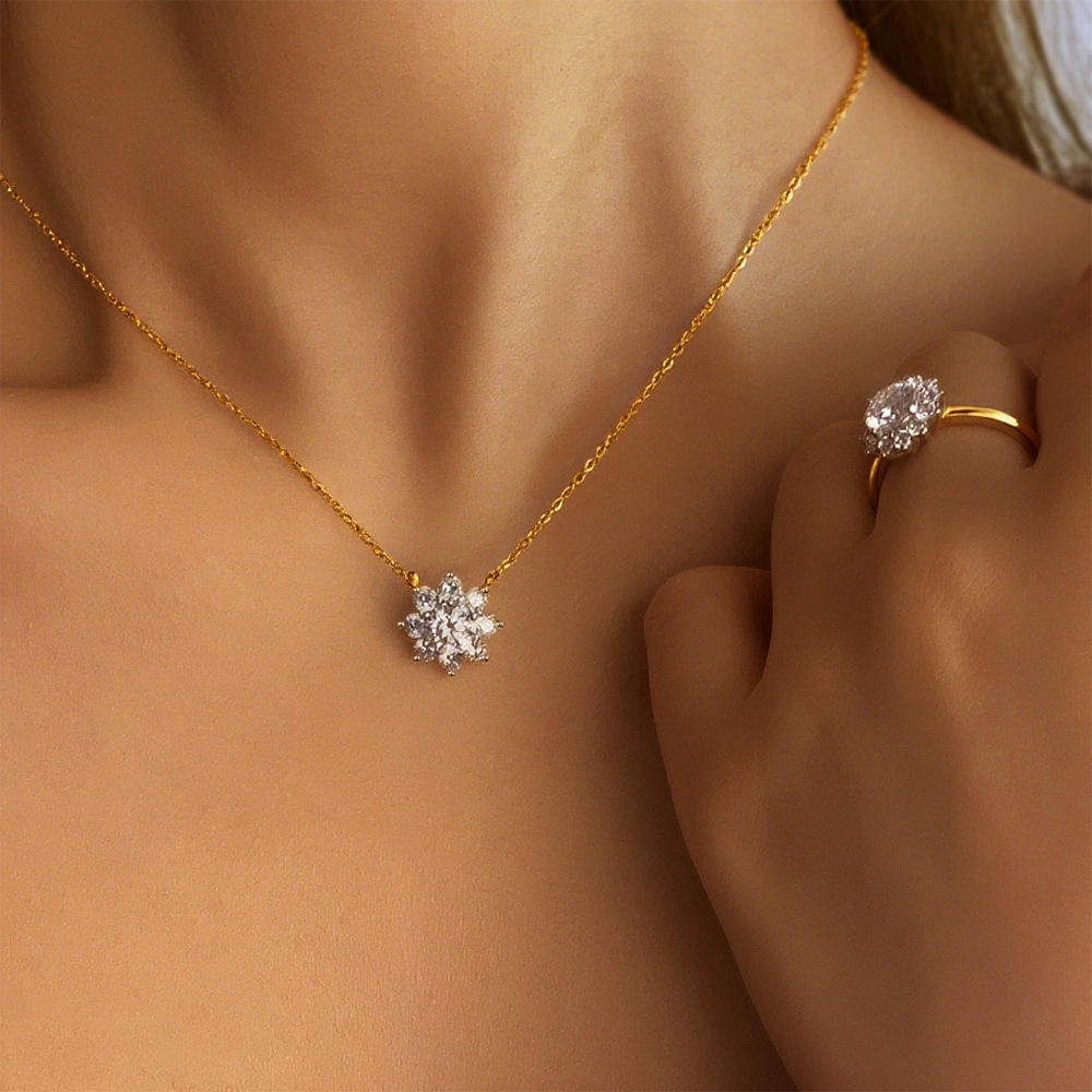 图片 八瓣太阳花项链